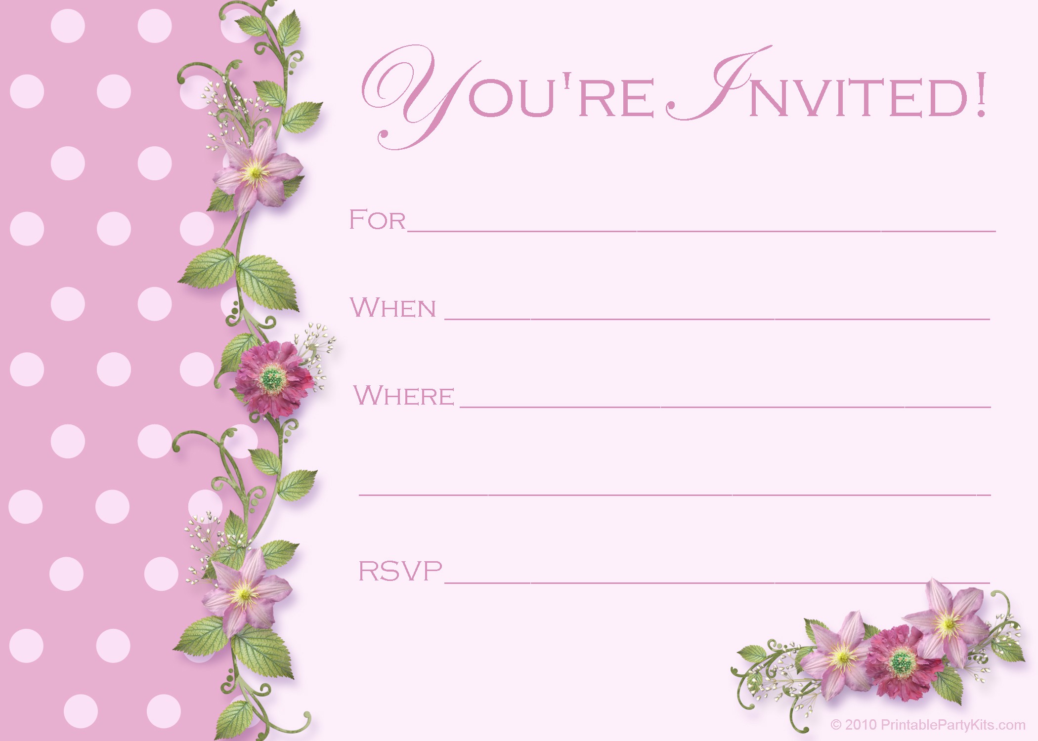 Party Invitation Templates - Word Excel Formats