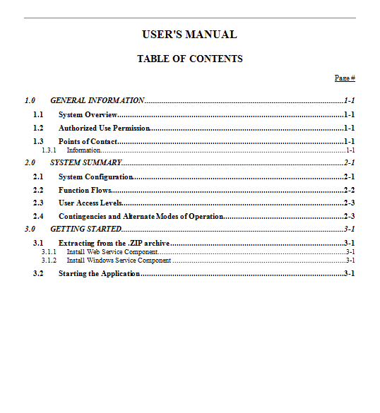 8 Free User Manual Templates Word Excel Formats
