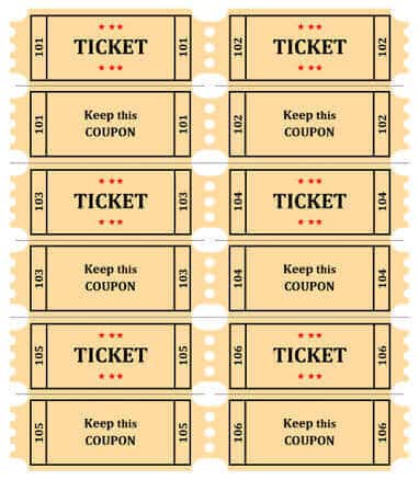 Free Sample Raffle Ticket Templates - Word Templates Docs