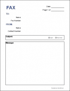 6 free fax cover sheet templates