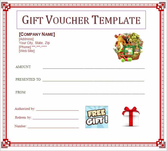 Voucher Wording Template