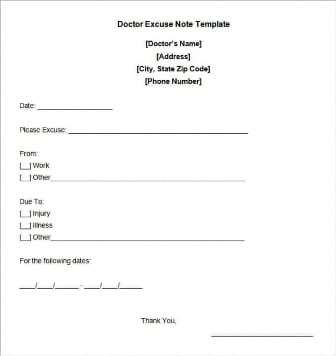 4 Doctors Note Templates & Fake Notes PDF Word