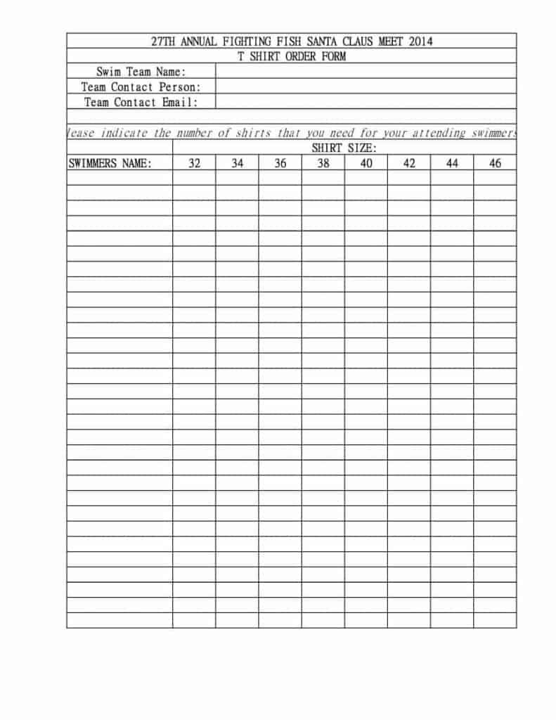 Simple Order Form Template Word : Basic Order Form