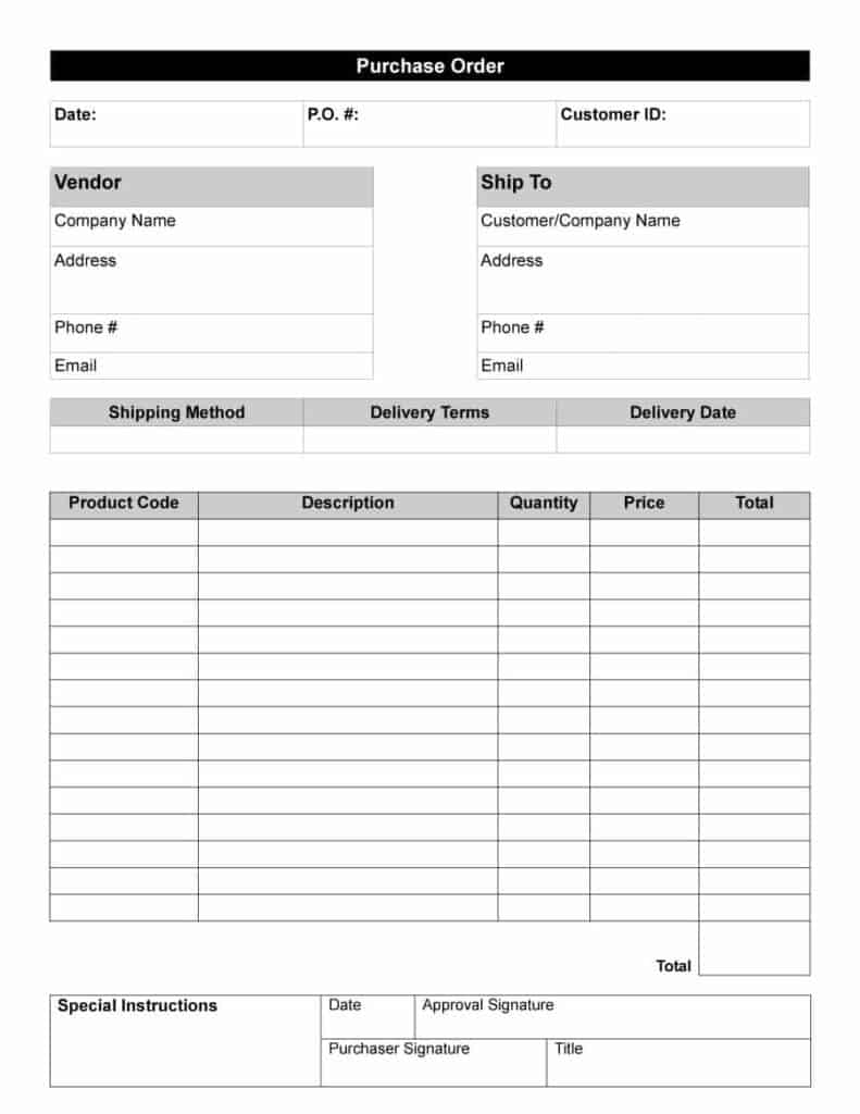 33 Free Order Form Templates Samples In Word Excel Formats