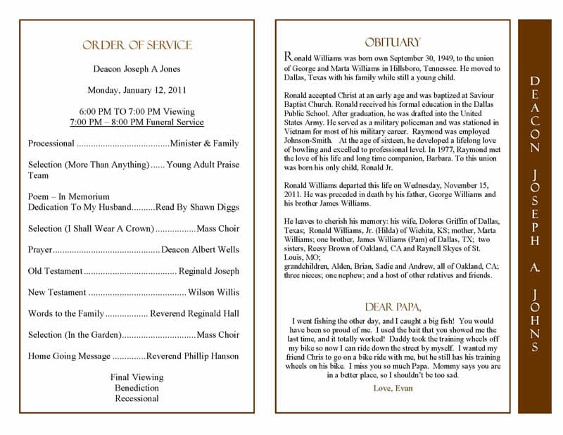 8 Obituary Templates Word PDF Examples Word Excel Formats