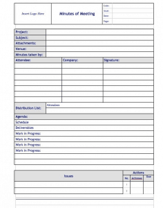 11+ Meeting Minutes Templates - Word Excel Formats