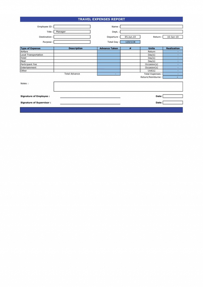 28+ Expense Report Templates - Word Excel Formats