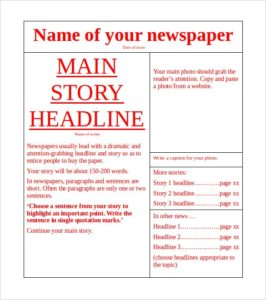 free newspaper templates for word
