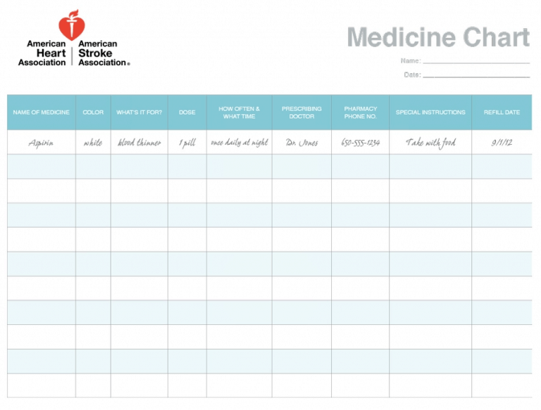 11+ Daily Medication Schedule Templates - Word Excel Formats