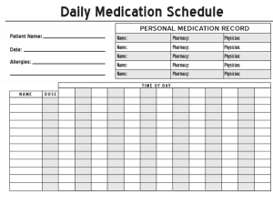 11+ Daily Medication Schedule Templates - Word Excel Formats